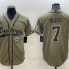 Men's Dallas Cowboys Trevon Diggs #7 Olive 2022 Salute To Service Limited Jersey Joint Edition