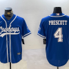 Men's Dallas Cowboys Dak Prescott #4 Royal Jersey