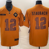Men's Dallas Cowboys Roger Staubach #12 Brown 2023 Salute To Service Retired Limited Jersey