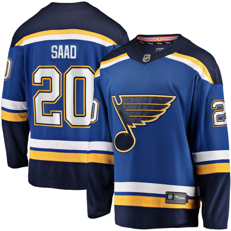 Men's St. Louis Blues Brandon Saad #20 Blue Home Breakaway Jersey
