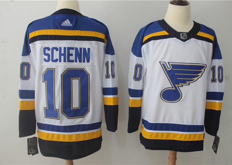Men's St. Louis Blues Brayden Schenn #10 White Breakaway Jersey