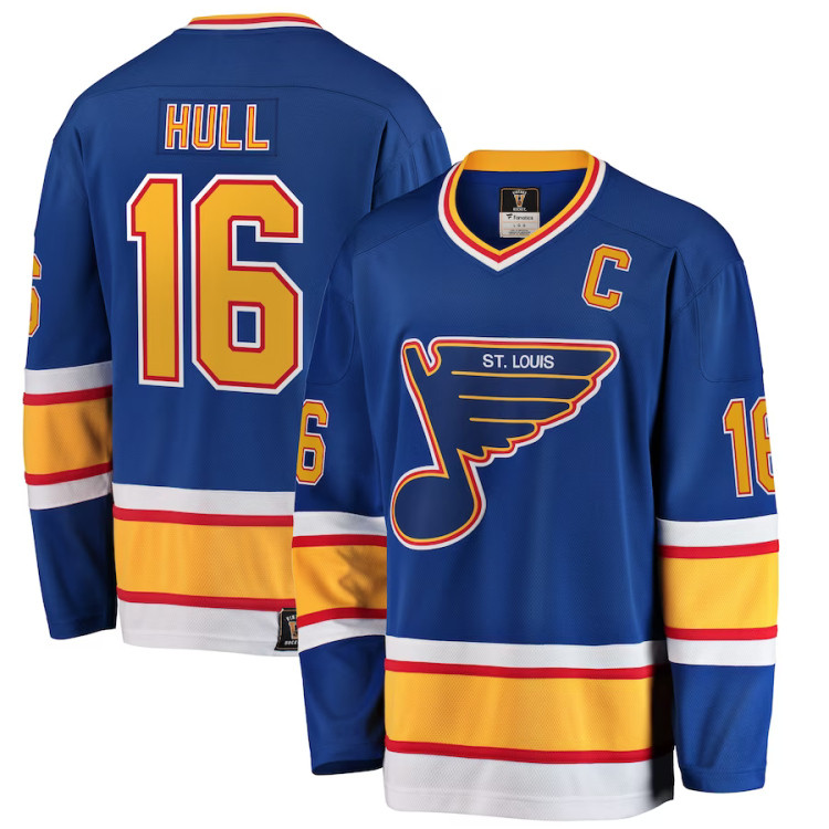 Men's St. Louis Blues Brett Hull #16 Blue Premier Breakaway Retired Jersey