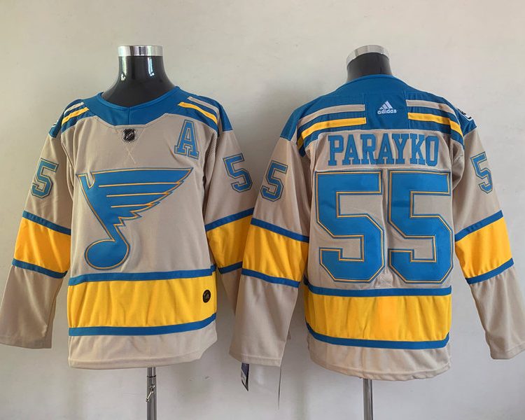 Men's St. Louis Blues Colton Parayko #55 Cream Breakaway Jersey