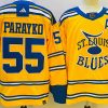 Men's St. Louis Blues Colton Parayko #55 Yellow jersey