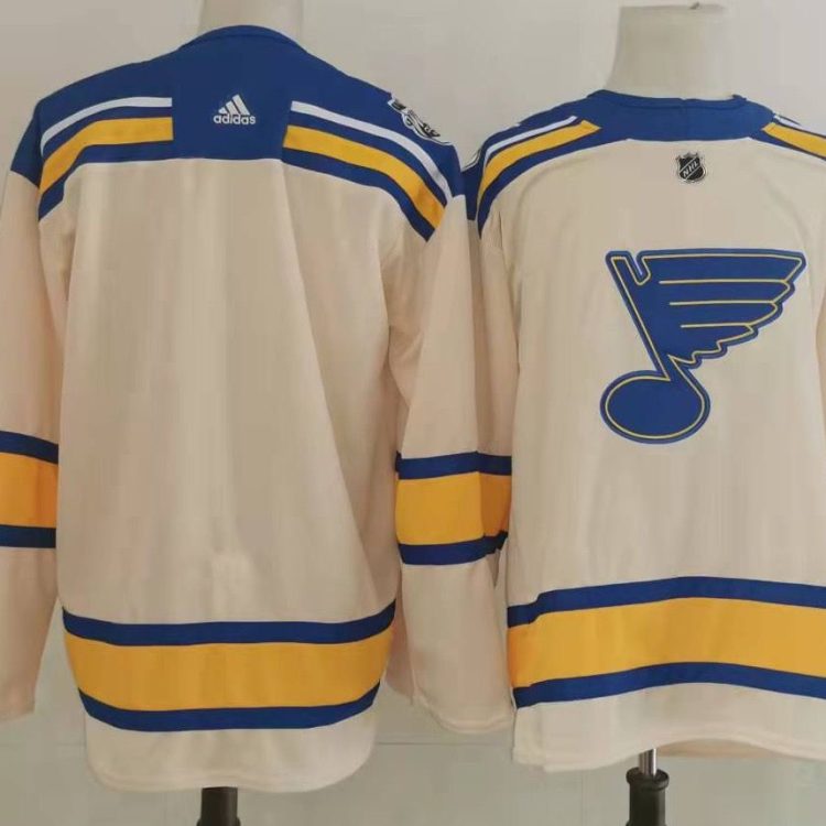Men's St. Louis Blues Cream Blank Jersey