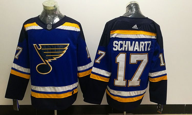 Men's St. Louis Blues Jaden Schwartz #17 Blue Home Breakaway Jersey