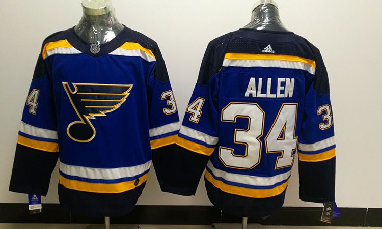 Men's St. Louis Blues Jake Allen #34 Blue Home Breakaway Jersey
