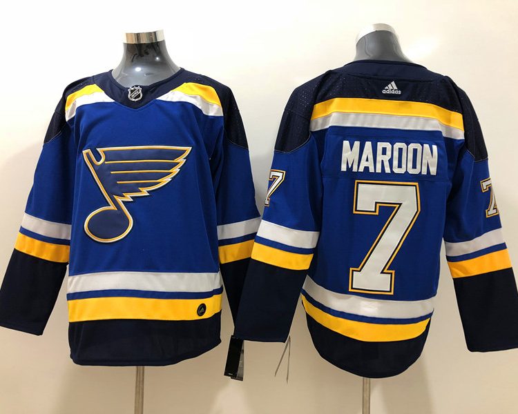 Men's St. Louis Blues Patrick Maroon #7 Blue Home Breakaway Jersey