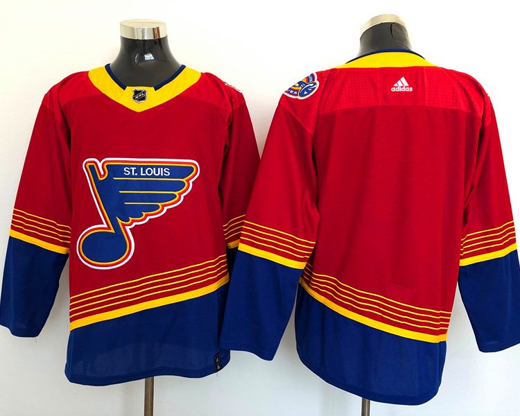 Men's St. Louis Blues Red Premier Breakaway Heritage Blank Jersey