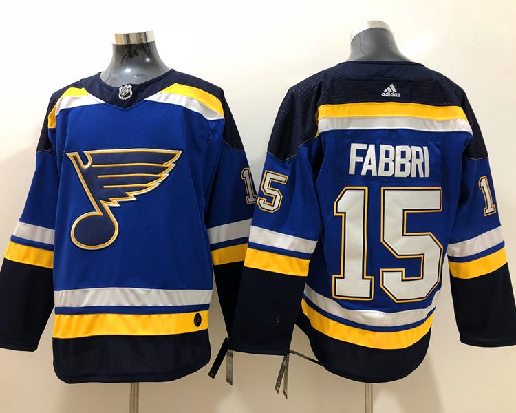 Men's St. Louis Blues Robby Fabbri #15 Blue Breakaway Jersey