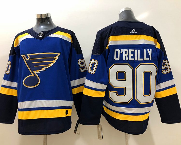 Men's St. Louis Blues Ryan O'Reilly #90 Blue Home Breakaway Jersey