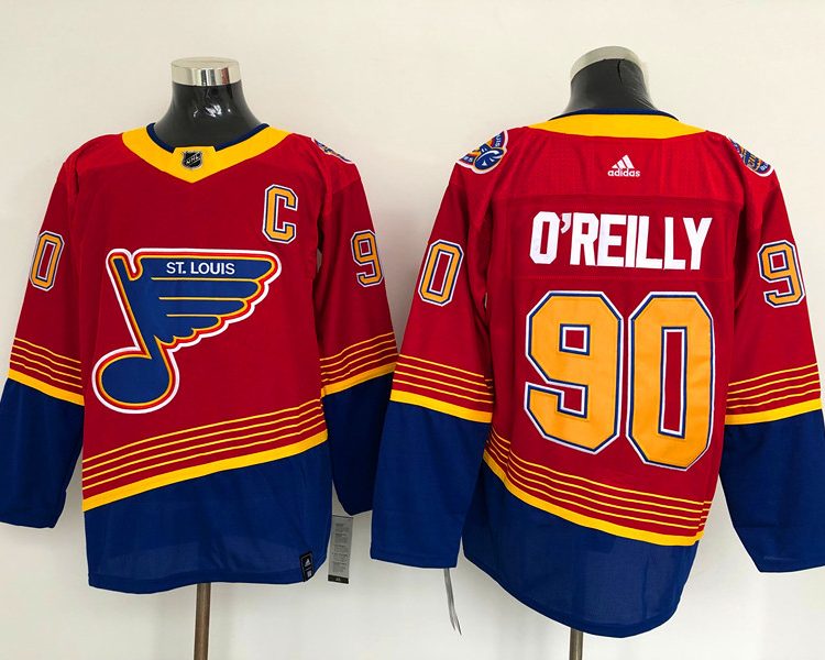 Men's St. Louis Blues Ryan O'Reilly #90 Red Breakaway Jersey