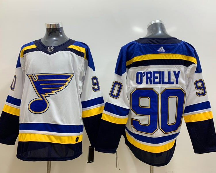 Men's St. Louis Blues Ryan O'Reilly #90 White Breakaway Jersey