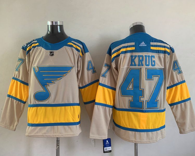 Men's St. Louis Blues Torey Krug #47 Cream Breakaway Jersey
