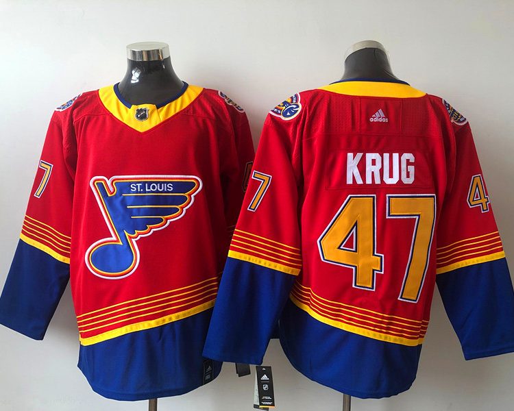 Men's St. Louis Blues Torey Krug #47 Red Breakaway Jersey