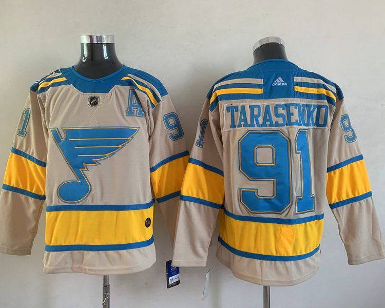 Men's St. Louis Blues Vladmir Tarasenko #91 Cream Breakaway Jersey