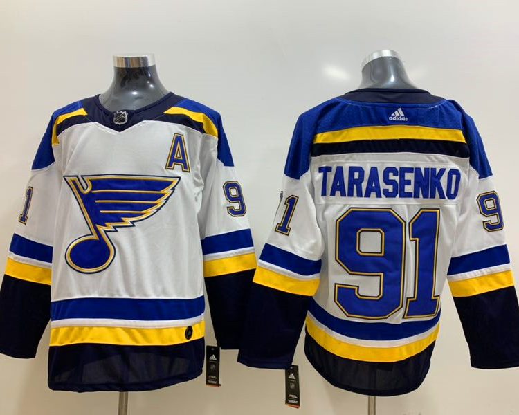 Men's St. Louis Blues Vladmir Tarasenko #91 White Breakaway Jersey