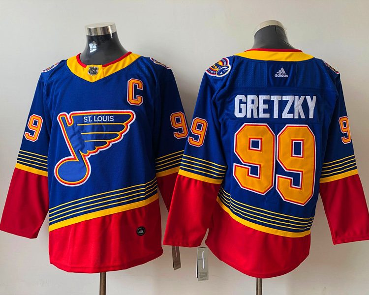 Men's St. Louis Blues Wayne Gretzky #99 Blue Breakaway Jersey