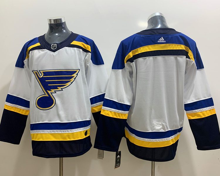 Men's St. Louis Blues White Breakaway Away Blank Jersey