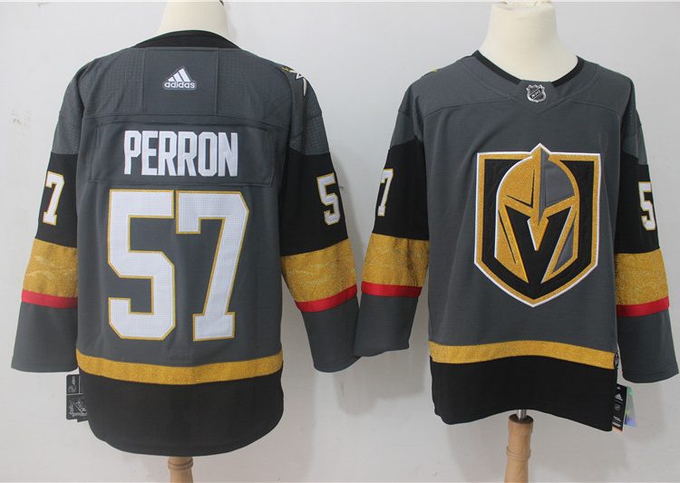 Men's Vegas Golden Knights David Perron #57 Gray Breakaway Jersey