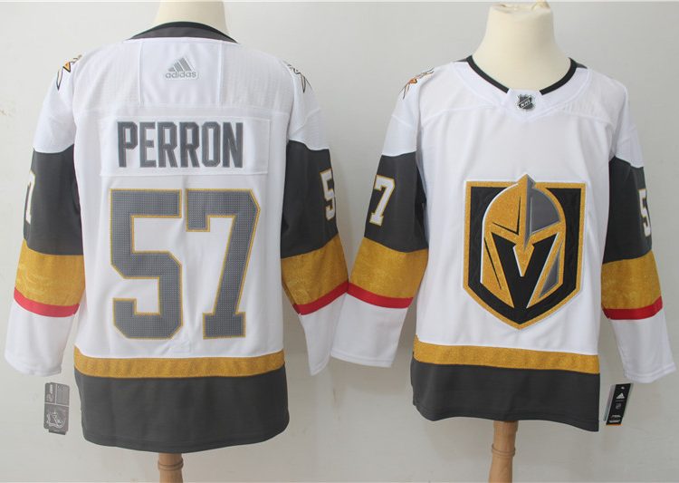 Men's Vegas Golden Knights David Perron #57 White Breakaway Jersey