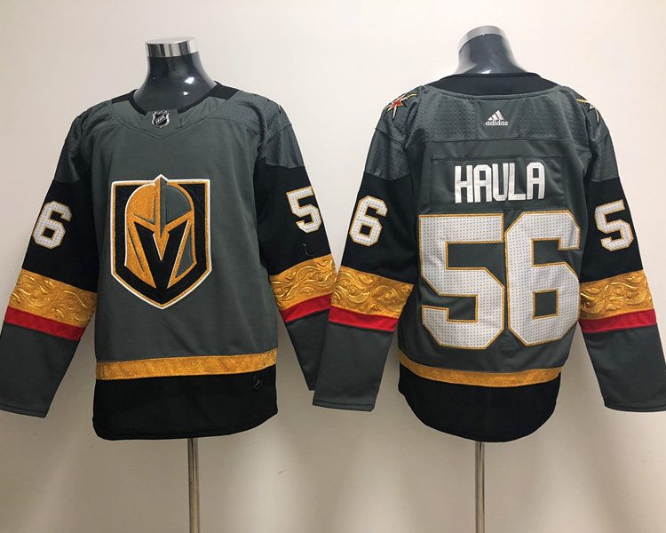 Men's Vegas Golden Knights Erik Haula #56 Gray Breakaway Jersey