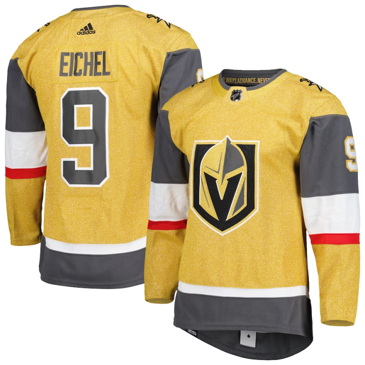 Men's Vegas Golden Knights Jack Eichel #9 Gold Home Breakaway Jersey