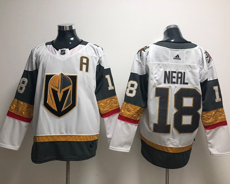 Men's Vegas Golden Knights James Neal #18 White Breakaway Jersey