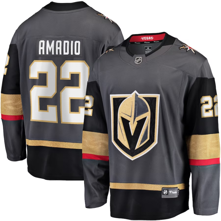 Men's Vegas Golden Knights Michael Amadio #22 Gray Alternate Breakaway Jersey