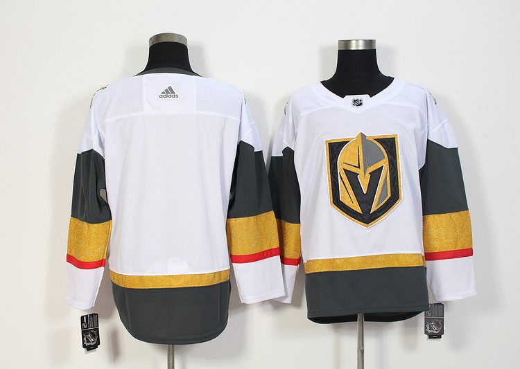 Men's Vegas Golden Knights White Away Authentic Blank Jersey