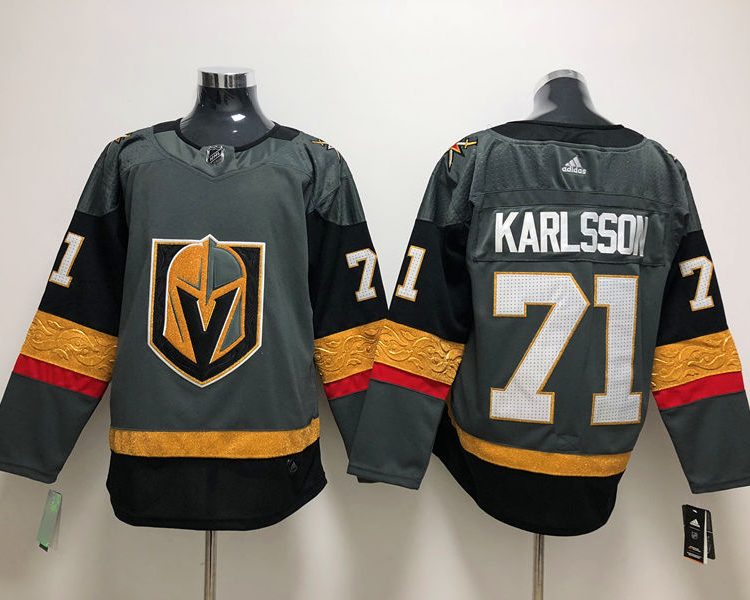 Men's Vegas Golden Knights William Karlsson #71 Gray Breakaway Jersey