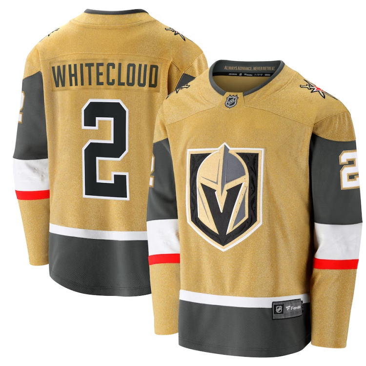 Men's Vegas Golden Knights Zach Whitecloud #2 Gold Home Breakaway Jersey