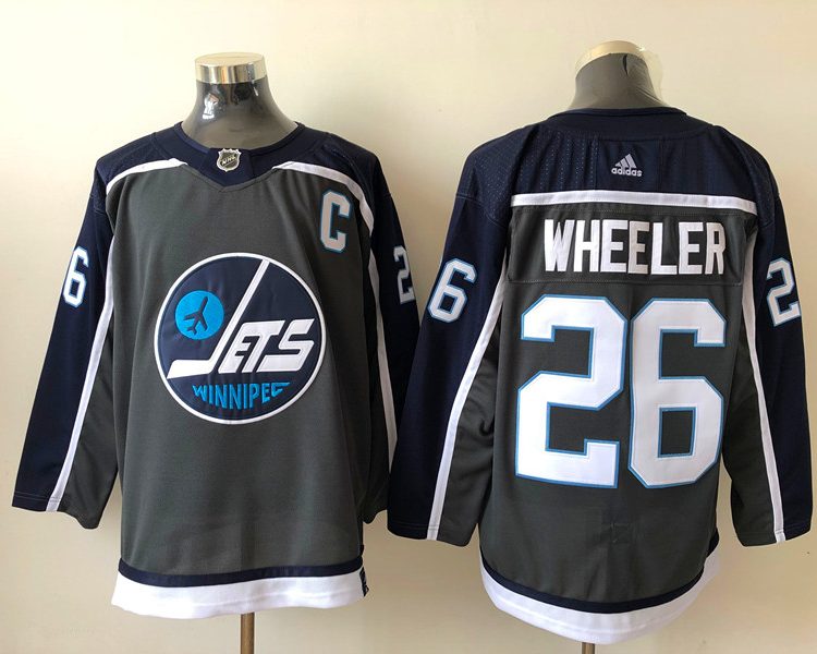 Men's Winnipeg Jets Blake Wheeler #26 Gray Jersey
