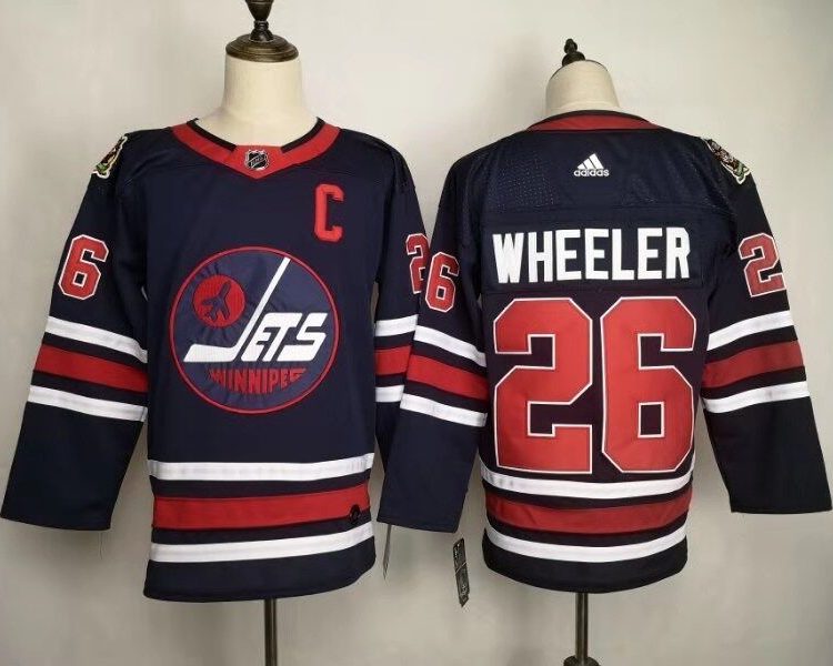 Men's Winnipeg Jets Blake Wheeler #26 Navy Home Breakaway Jersey