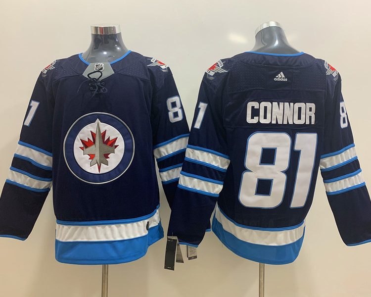 Men's Winnipeg Jets Kyle Connor #81 Navy Jersey