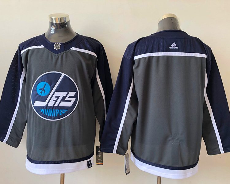 Men's Winnipeg Jets Light Gray Blank Jersey