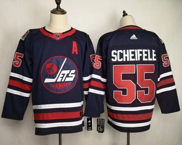 Men's Winnipeg Jets Mark Scheifele #55 Navy Jersey