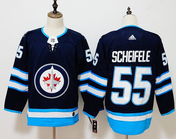 Men's Winnipeg Jets Mark Scheifele #55 Navy Jersey