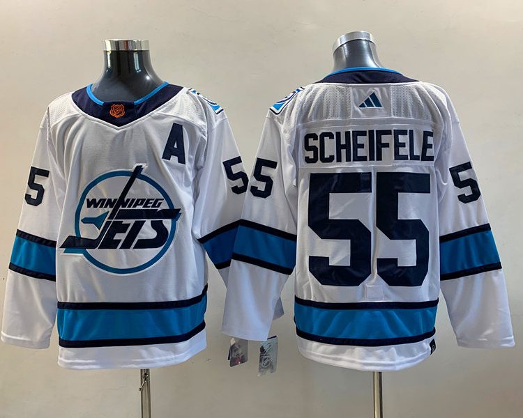 Men's Winnipeg Jets Mark Scheifele #55 White Home Breakaway Jersey