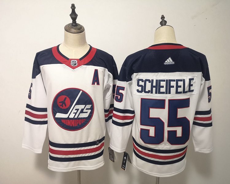 Men's Winnipeg Jets Mark Scheifele #55 White Jersey