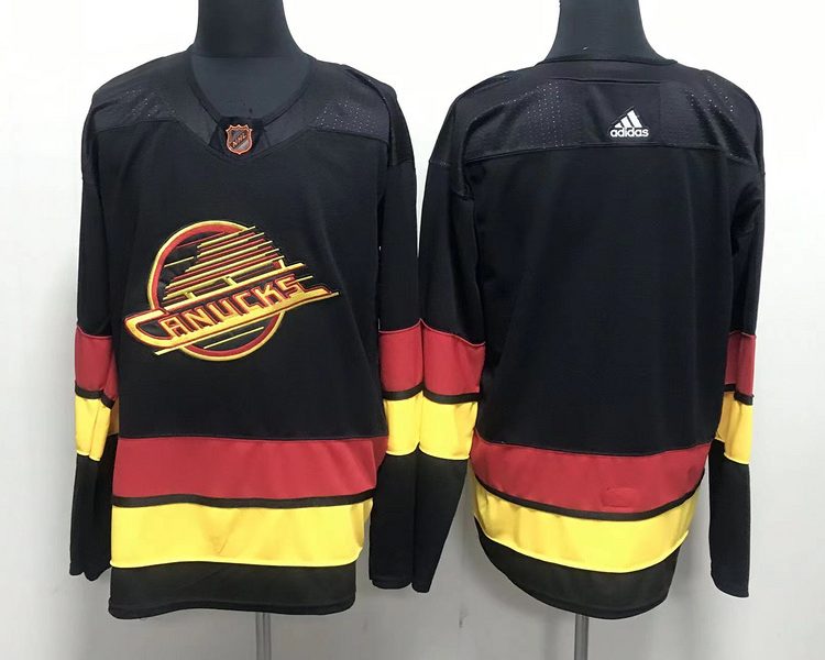 Men's Vancouver Canucks Black Retro Primegreen Authentic Blank Jersey