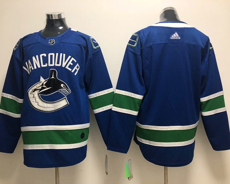 Men's Vancouver Canucks Blue Breakaway Home Blank Jersey