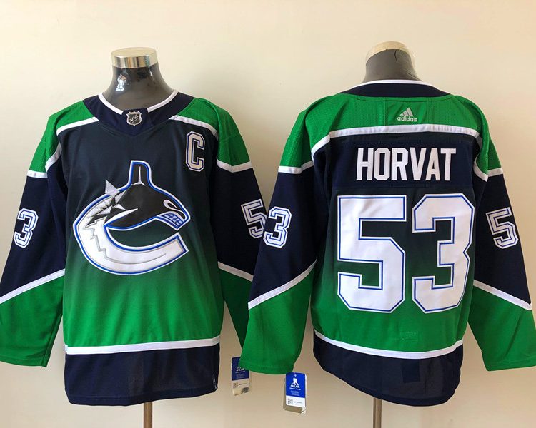Men's Vancouver Canucks Bo Horvat #53 Black Breakaway Jersey