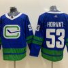 Men's Vancouver Canucks Bo Horvat #53 Blue Breakaway Jersey