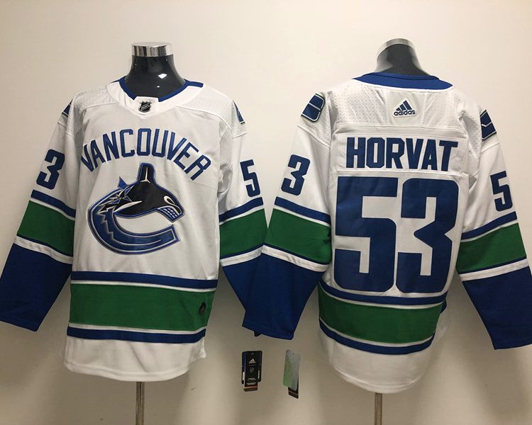 Men's Vancouver Canucks Bo Horvat #53 White Breakaway Jersey