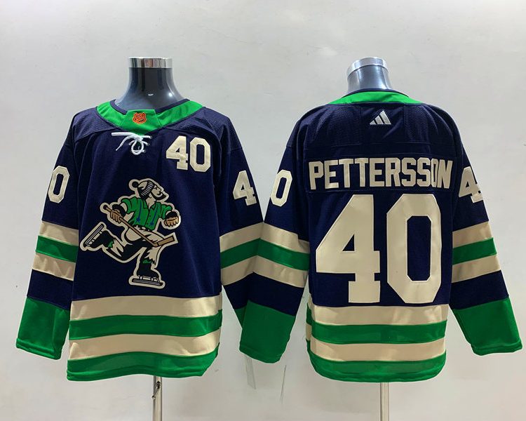 Men's Vancouver Canucks Elias Pettersson #40 Blue Jersey