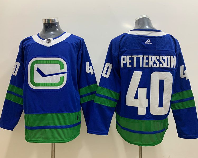 Men's Vancouver Canucks Elias Pettersson #40 Royal Breakaway Jersey