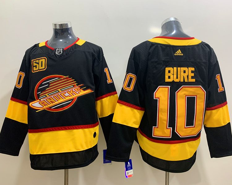 Men's Vancouver Canucks Pavel Bure #10 Black Breakaway Jersey
