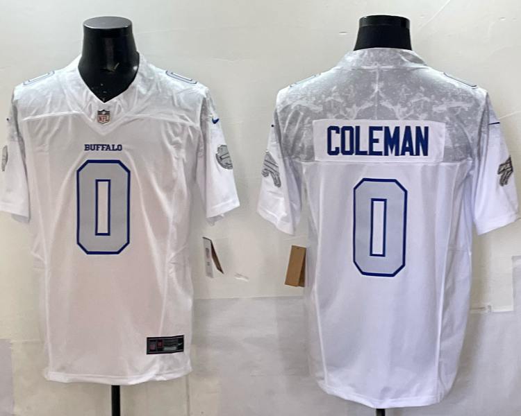 Men's Buffalo Bills Keon Coleman #0 White 2025 Rivalries Collection Limited Jersey