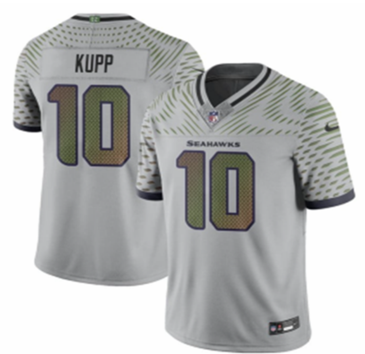 Men's Seattle Seahawks Cooper Kupp #10 Wolf Gray 2025 Rivalries Collection Limited Jersey